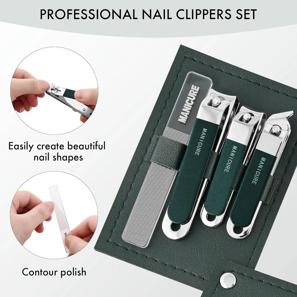 Stainless Steel 4 Pcs Nail Clipper Manicure Set Travel Manicure Grooming Kit Nail Clipp Professional Men/Women Nail Clippers Kit Vue