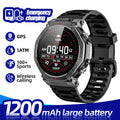2025 New GPS Smartwatch for Android/IOS Voice Assistant 1200mAh Large Battery Wireless Call Strong Flashlight Sport Watch for Me Vue Black GPS Sport Watch