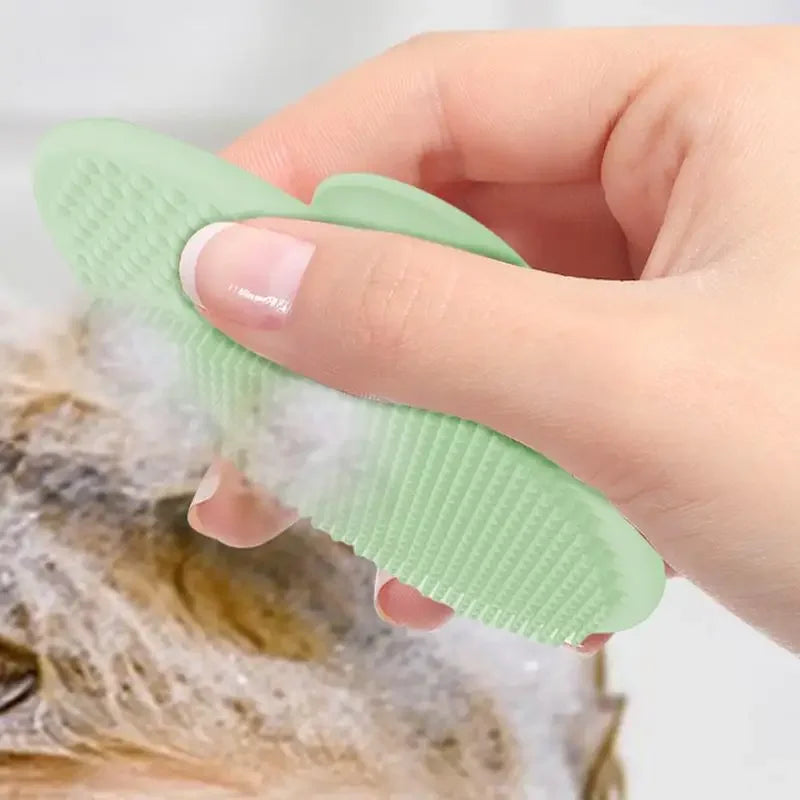 1pcs Shampoo Brush Massage Brushes for Baby Silicone Kids Shower Silicone Infant Bathing Soft Brush Head Hair Washing Wipe Comb Vue