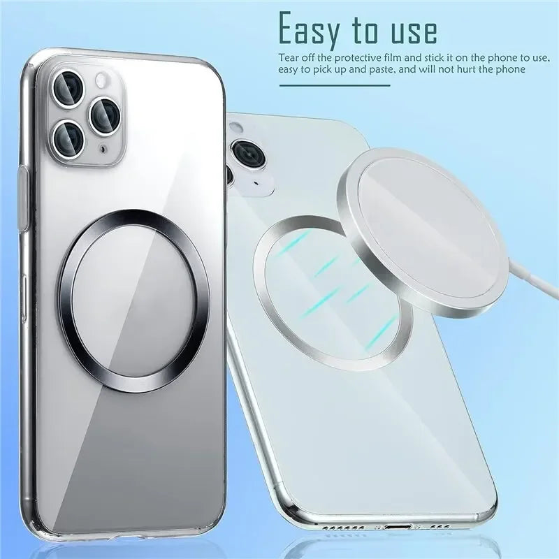 10PCS for Magsafe Magnetic Plate Ring Universal Stickers Support Wireless Charger Metal Plate Sheet for iPhone Samsung Xiaomi Vue