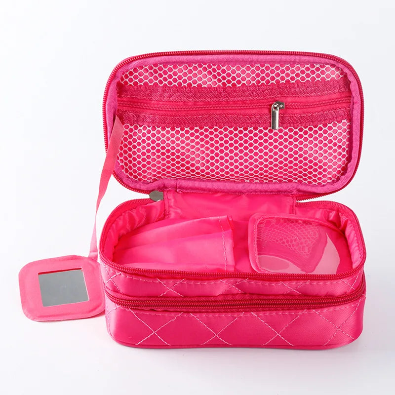 Women'S Cosmetic Bag Double Layer Waterproof Makeup Bag Travel Essentials Organizer Large Capacity Multifunction Toiletry Bag Vue