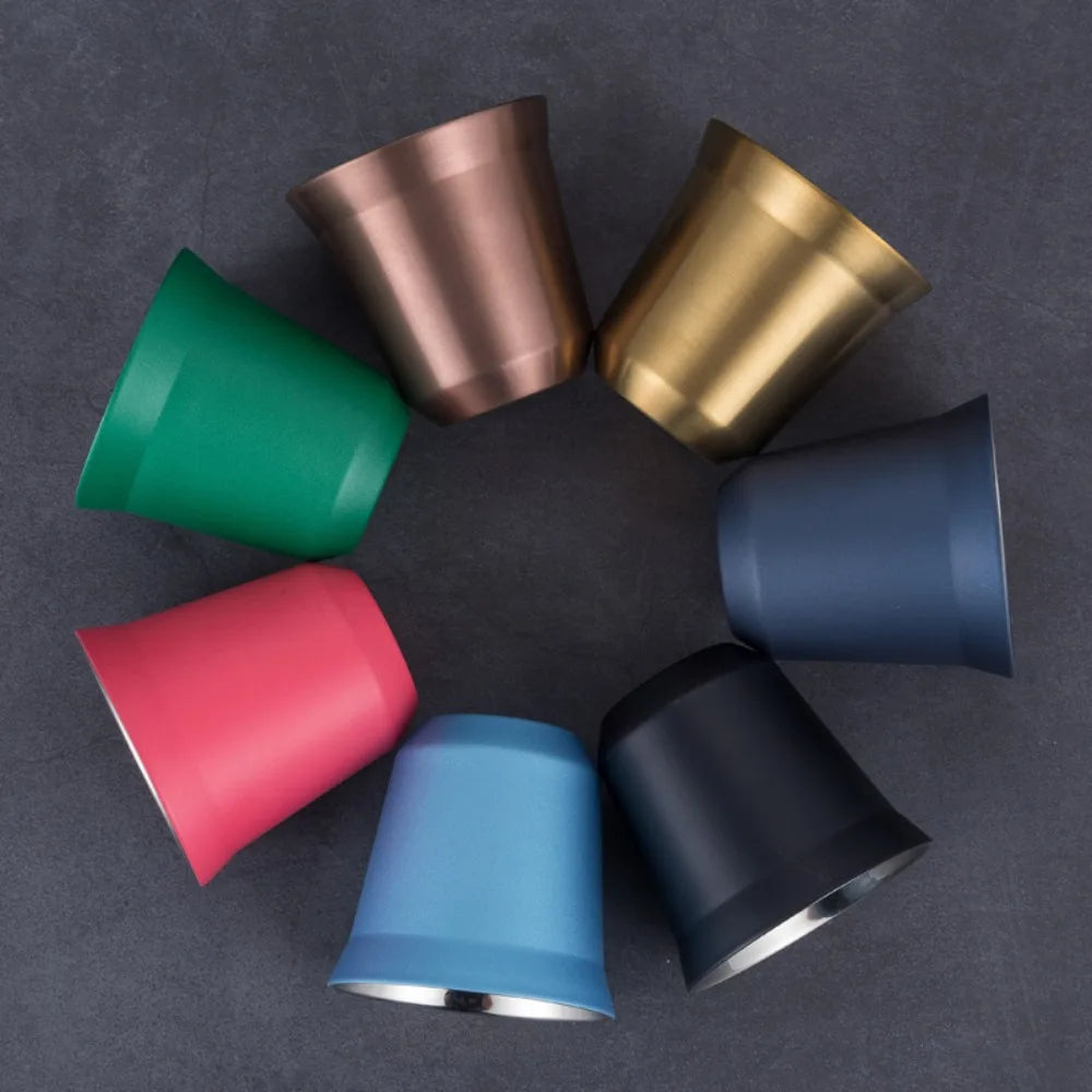 Summer Espresso Mugs Insulated Double Wall Beer Cups Small Capacity