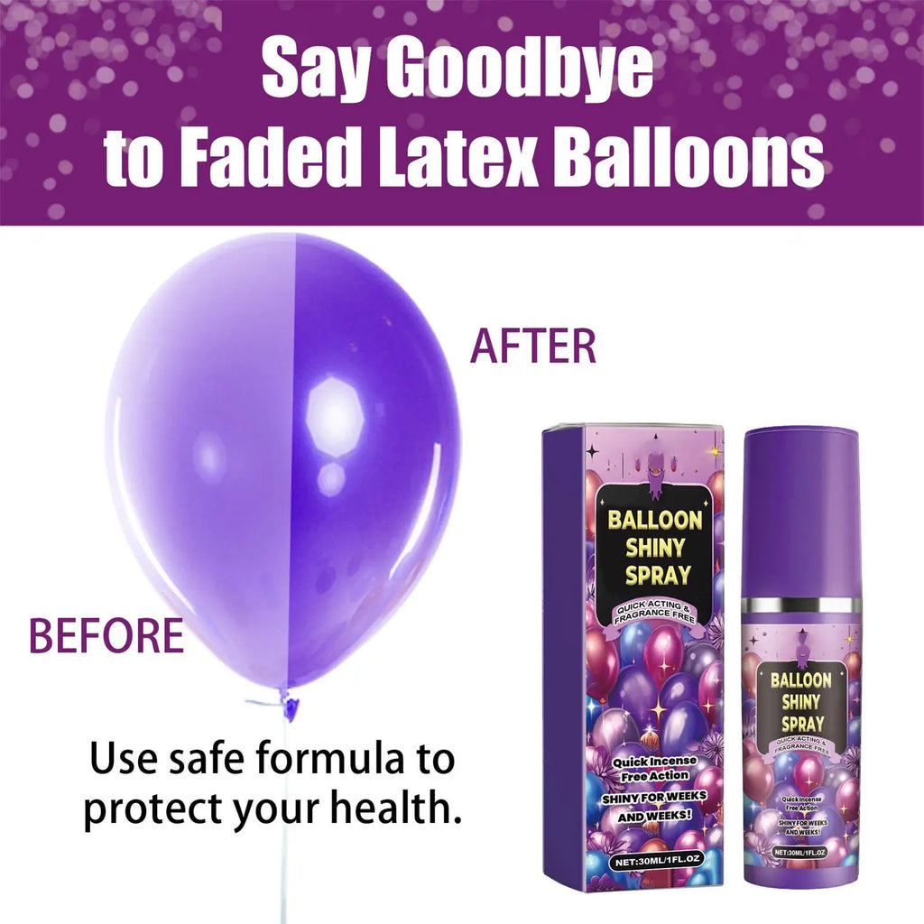 30ml High Gloss Balloon Shine Spray, Lasting Shine for Balloon Decor, Party Decoration Spray for Birthday Holiday Backdrop, Gift Vue