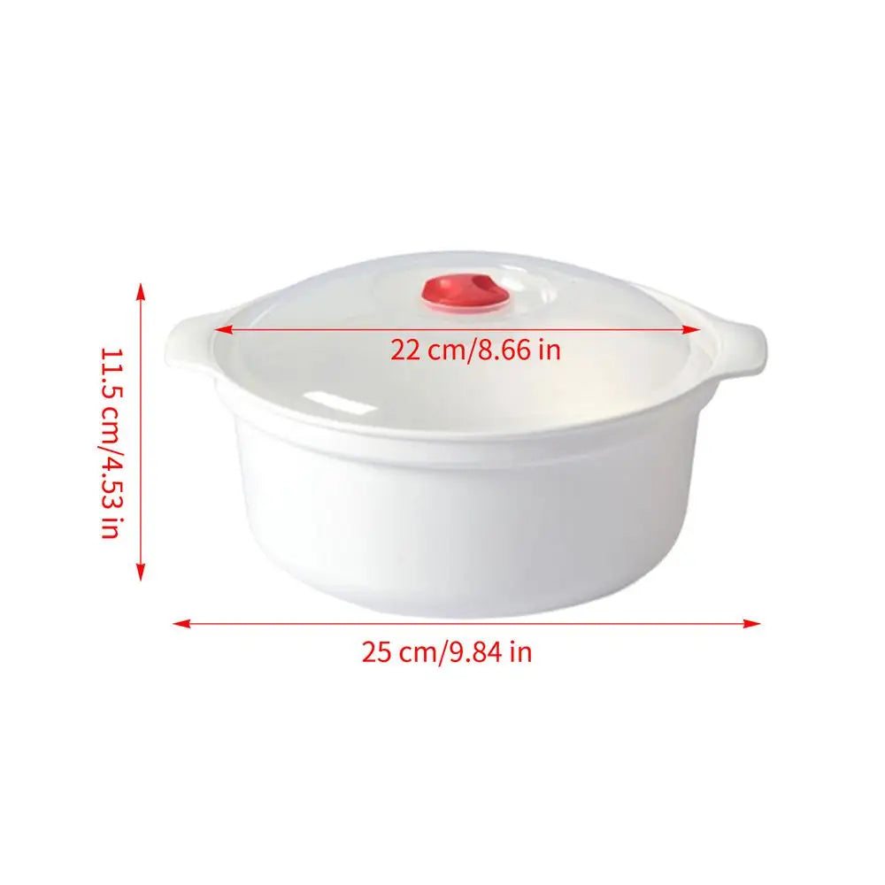 Kitchen Microwave Vegetable Steamer Cooking Heating cookware with Lid and Anti-scalding Anti-slip Handle Microwave Oven Steamer Vue A