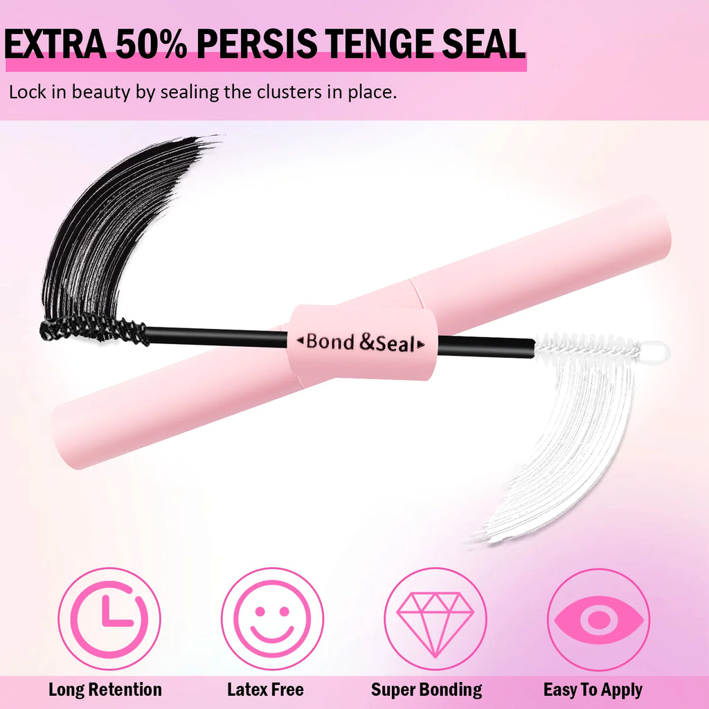 Waterproof Lash Sealant for Cluster Lashes, Long-Lasting Clear Coating, Strong Hold & Odorless Vue