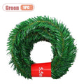 1-4PCS Christmas Decoration Artificial Pine Garland Green Soft Wreath for Holiday Wedding Party Indoor Outdoor Fireplace Decor Vue Green-1PC