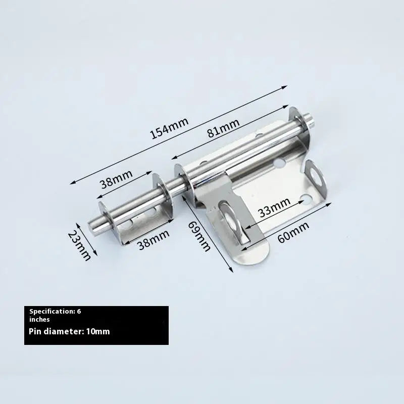 1 Set Solid Sliding Bolts Latch Hasp Stainless Steel Door Latch Home Hardware Gate Safety Toilet Door Lock Vue A3