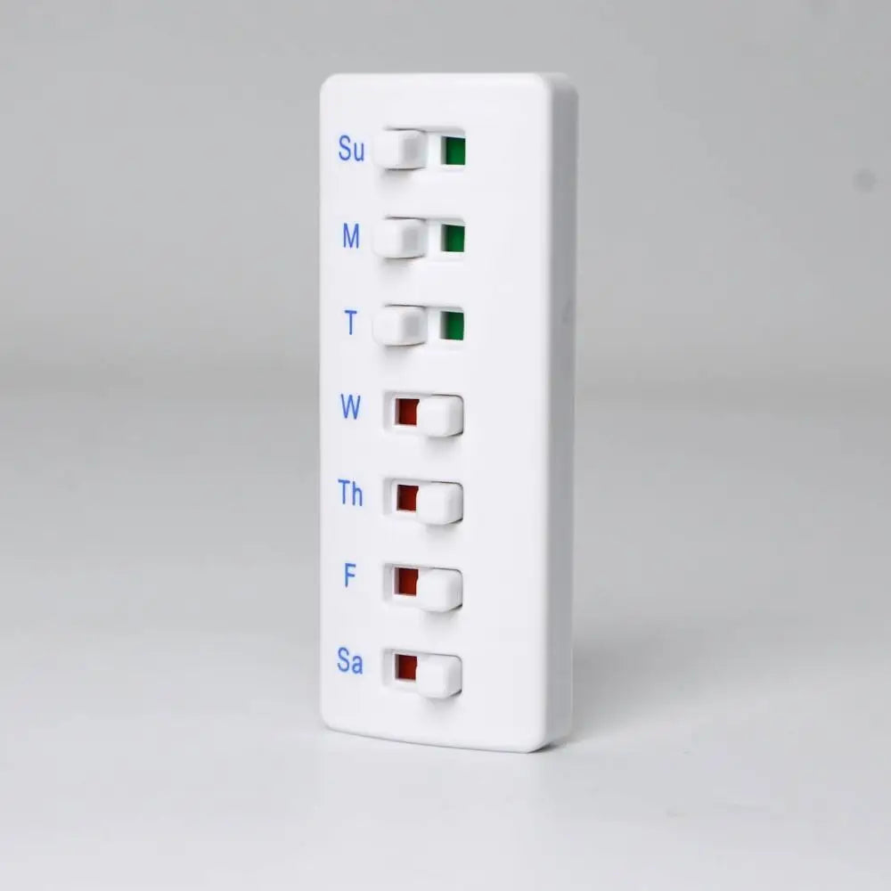 Curved-Back Reusable Pill Tracker Color-Coded Indicators Creative Pill Reminder Anti-Slide Design Portable Medicine Tracker Vue
