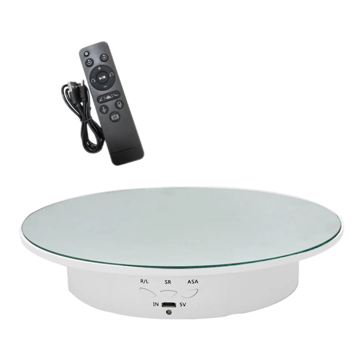 Compact Rotating Display Stand With 360 Degree Rotation Feature Live Streaming And Video Demonstrations Product Vue white CN