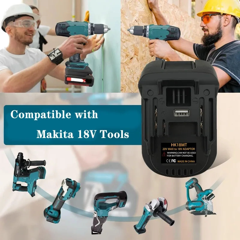 HK18MT Battery Adapter for Hitachi/HIKOKI 18V/36V Li-ion Batteries Converting To for Makita 18V Li-ion Battery Power Tools Drill Vue