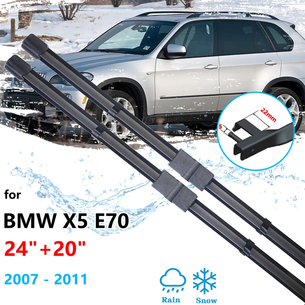 BMW X5 E70 2007–2011 Front & Rear Beam Wiper Blade Set Beam Wiper Blade Set Vue