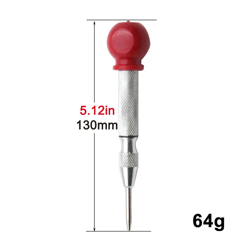 1PC Silvery Center Punch Automatic Spring Positioner Glass Striker Window Breaker Punch Centering and Punching Tool Accessories Vue 1PC Silver