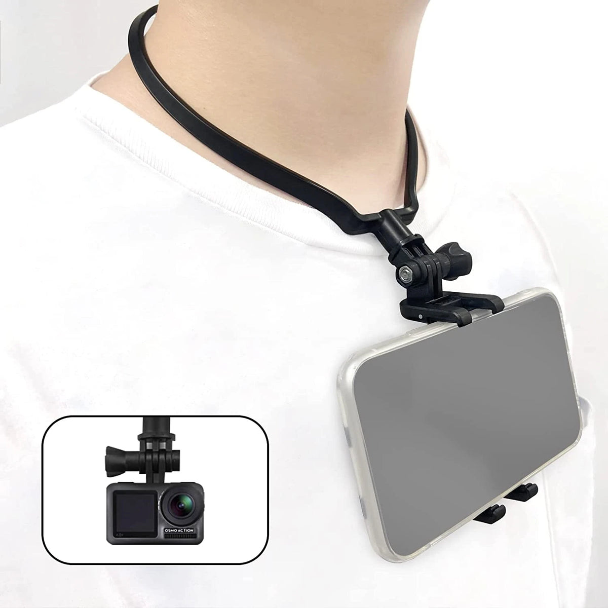 Neck Hold Mount Lanyard Strap for GoPro 11 10 9 8 7 6 5 Action Camera and Phone Video Shooting Smartphone Selfie Neck Holder Vue