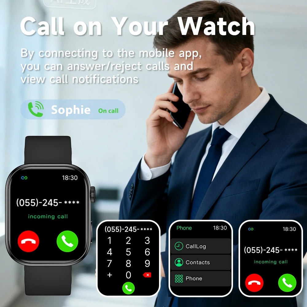 NEW Electronics Smartwatch 2.01"HD Screen Heart Rate Monitoring Bluetooth Call Multi-Sport Modes Watch for Women Men Gift Choice Vue