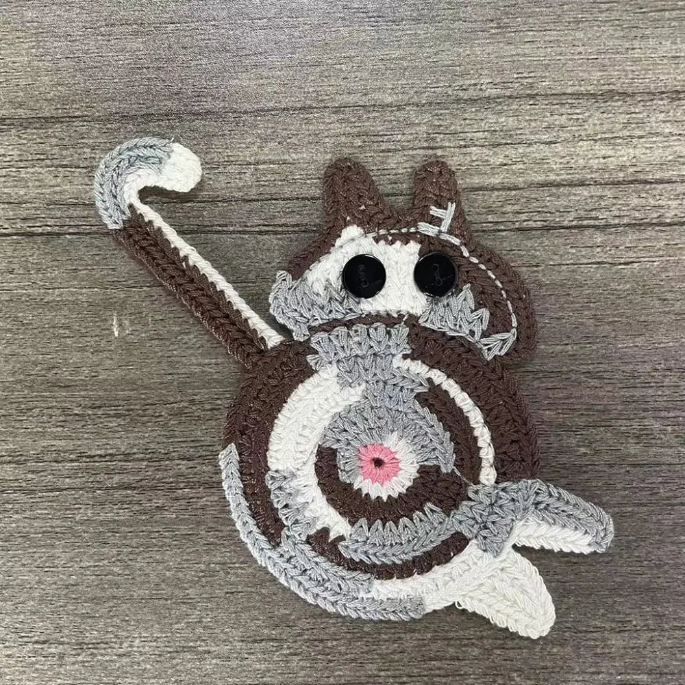 Cute Cat Butt Coasters Non-Slip Heat-Resistant Mug Coaster Easy To Clean Knitted Cute Cat Coasters Desktop Decoration Vue