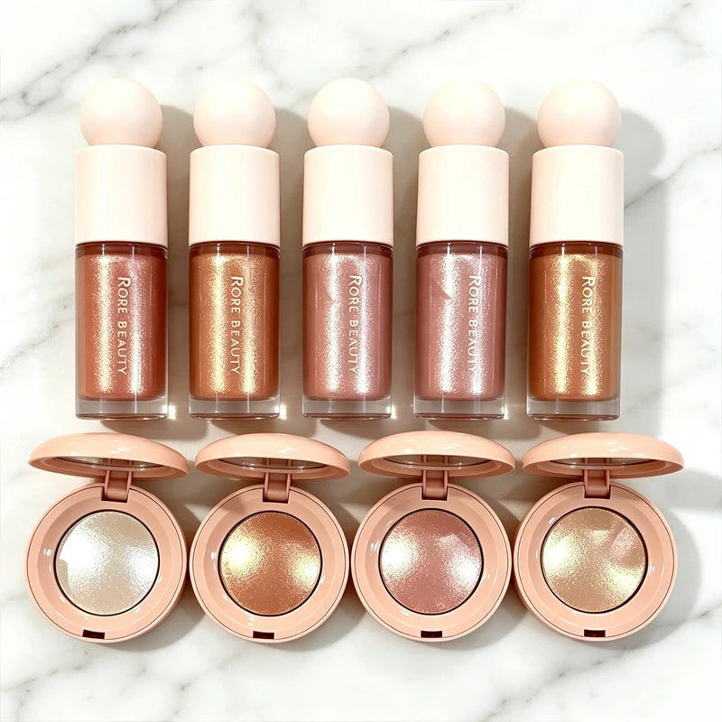 Rare Beauty Makeup Light Silky Touch Highlighter Soft Pinch Liquid Blusher Positive Light Lqiuid Luminizer Lasting Oil Control Vue