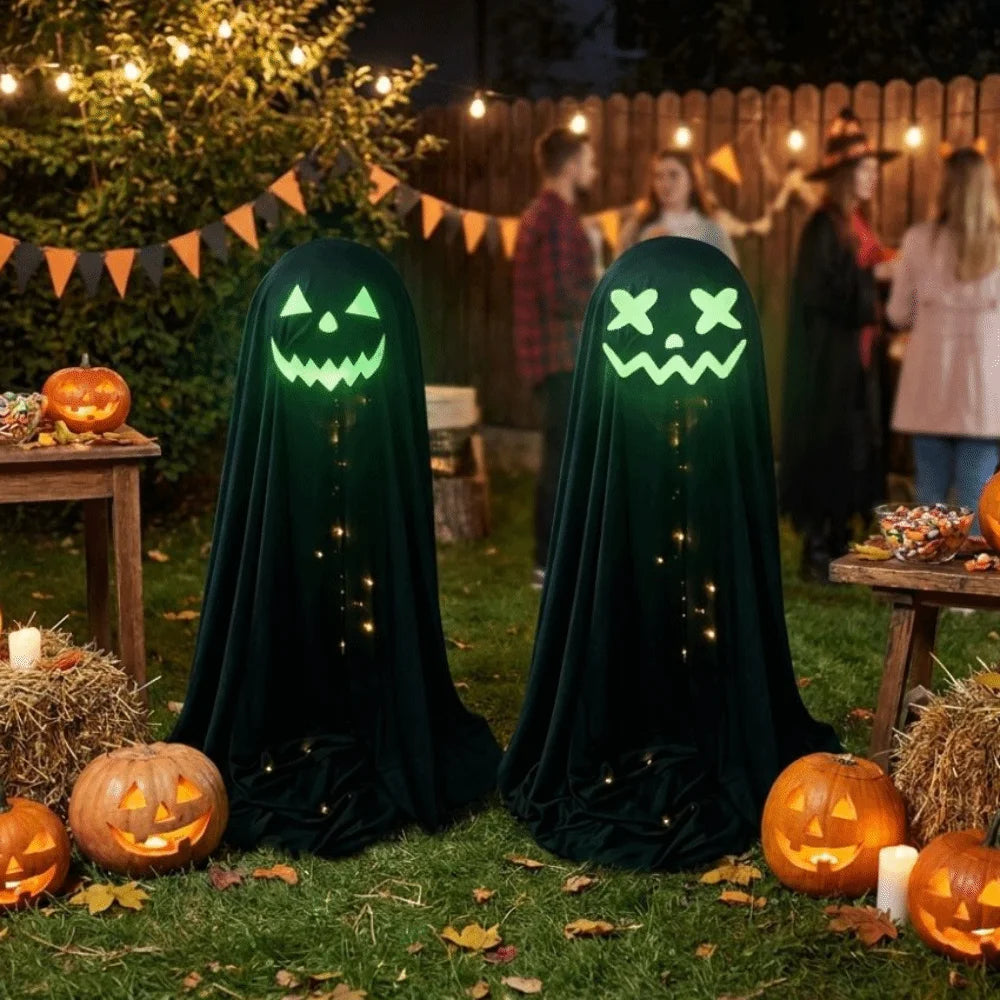 Luminous Halloween Standing Ghost Decor Adjustable Gothic Outdoor Light-up Ghost ED Lights Soft LED Lights Vue
