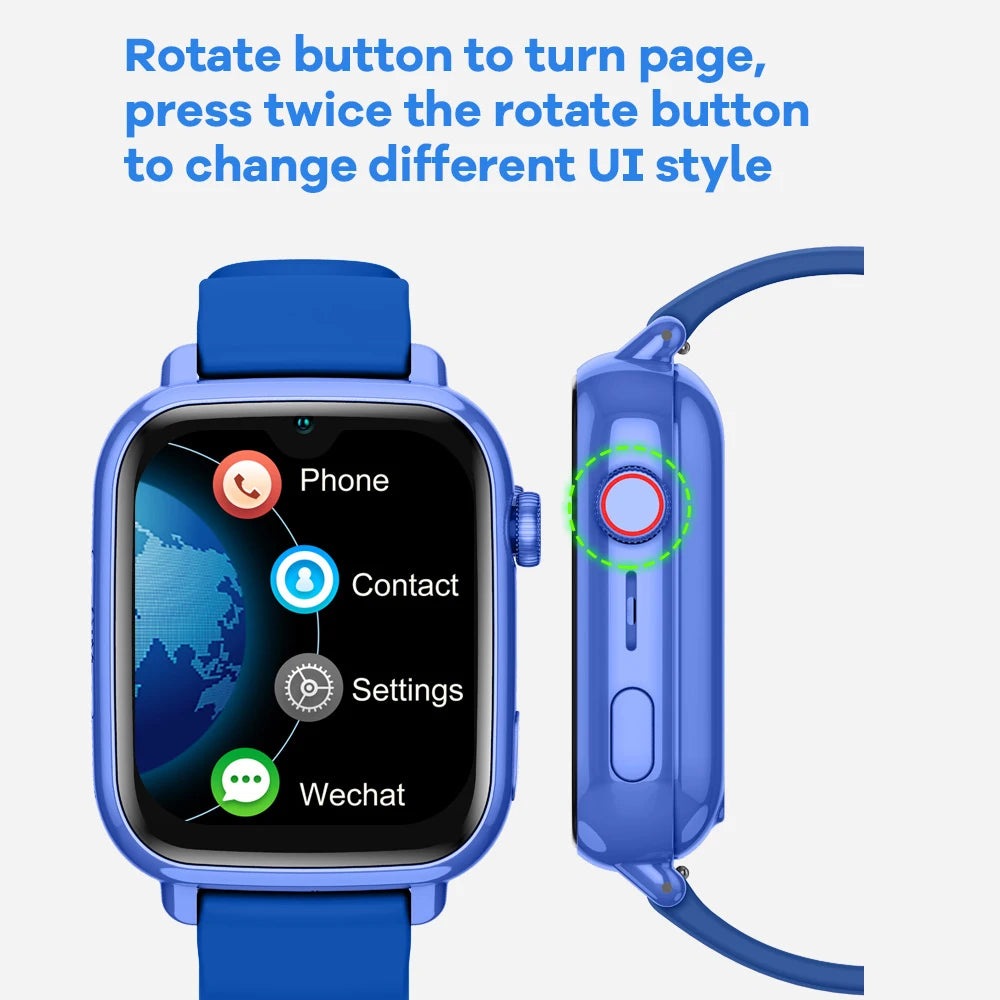 4G Smart Watch Kids GPS WiFi Postion Tracker 2-Way Video Call Voice Monitor SOS App Download Children Phone Watch Boy Girl Gifts Vue