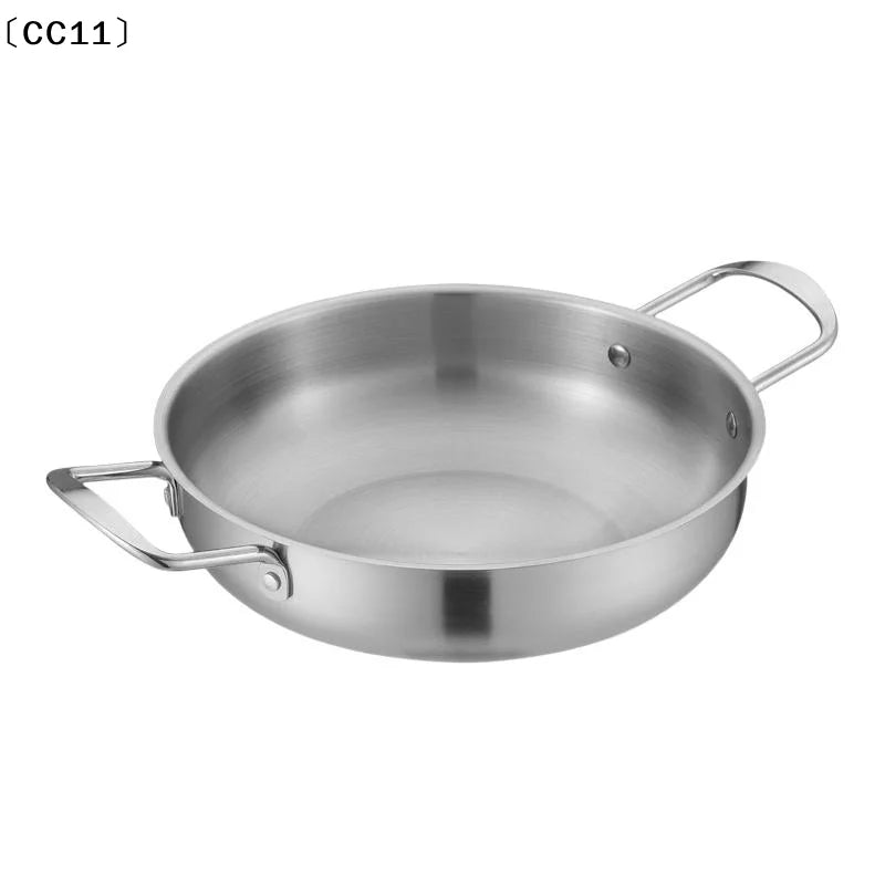 Food Grade Stainless Steel Pot With Dual Handles For Home Commercial Use Hot Pot Seafood Ramen Dry Pot〔CC11〕 Vue