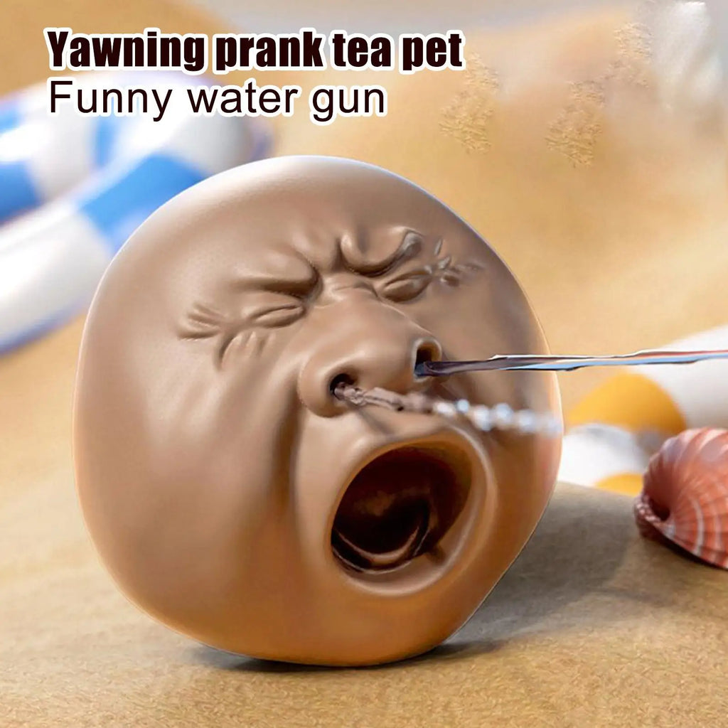 Yawning Water Sprayer Squeeze Toys Cute & Funny Squirt Face Expression Fun Toys Party Favors for Kids Teens Adults Vue