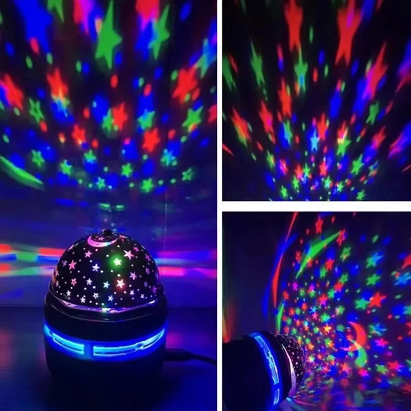Starry Sky Projector Light Remote Control Rotating Aurora Galaxy LED Spotlight USB Plug-in Magic Ball Stage KTV Atmosphere Decor Vue