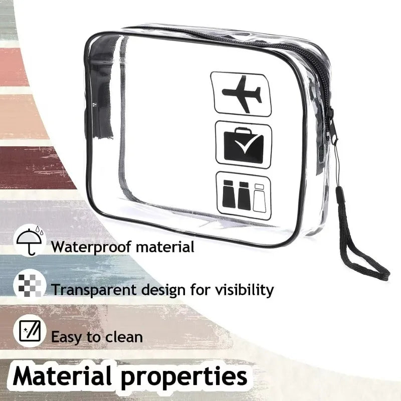Fashionable Transparent Makeup Bag Travel Storage Bag for The Airport Pool Toiletries Bag Clear Toiletry Bag Outdoor Storage Bag Vue
