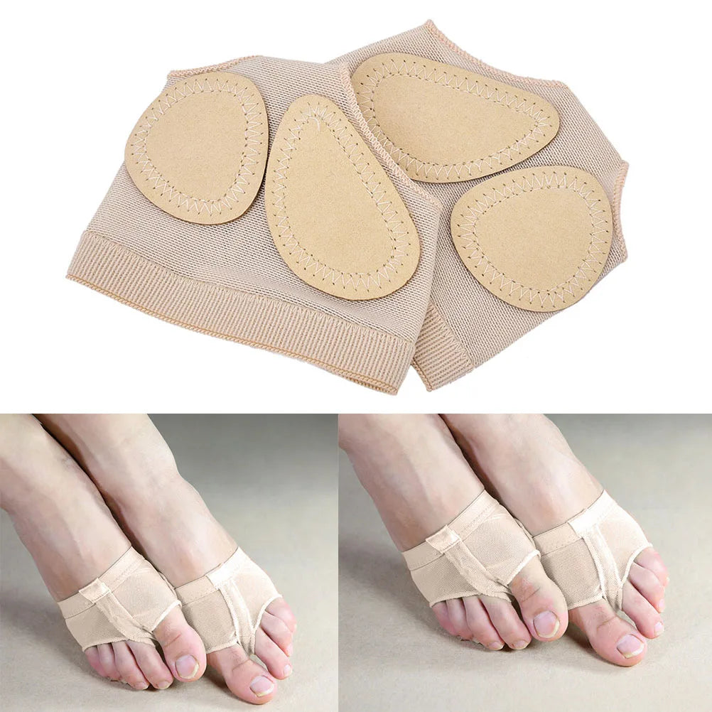 1pair Belly Ballet Dance Paws Cover Foot Forefoot Toe Undies Thong Half Lyrical Shoe& Vue