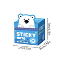 Clear Sticky Notes 105 Sheets 3 Set Glitter Animal Pull Out Translucent Tabs for Book Annotation Journal Planners School Office Vue Blue