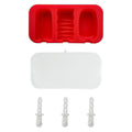 3-Pack BPA Free Silicone Popsicle Molds | Stackable Ice Lolly Maker Popsicle Mold Set Vue Red China Mainland