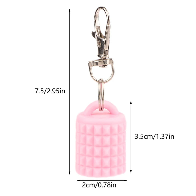1Pcs Silicone Lip Gloss Keychain Caps For Women Travel Convenient Travel Makeup Tool Accessory Beauty Product Accessories Vue