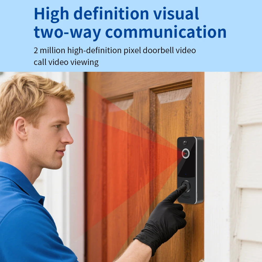 2.4G WIFI Video Doorbell 1080P TTLOCK Outdoor Security Protection Wireless infrared night vision Intercom Camera Ringing Bell Vue