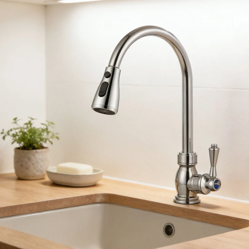 Pull-Out Kitchen Faucet Spray Head – 3-Mode Water Saving Faucet Spray Head Vue