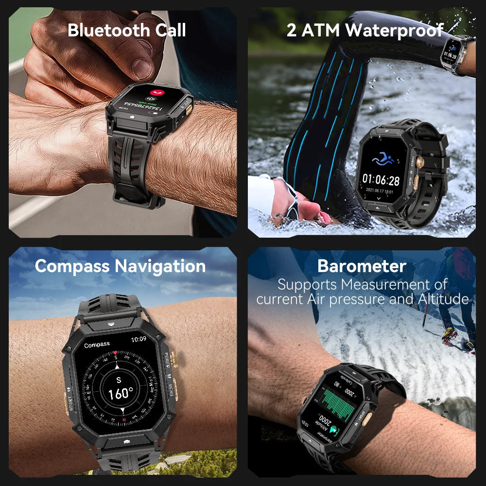 CUBOT X1 Smart Watch 2.13-inch AMOLED Screen, 850mAh Battery, Waterproof Sport Smartwatch for Men, Bluetooth Call, Heart Rate Vue