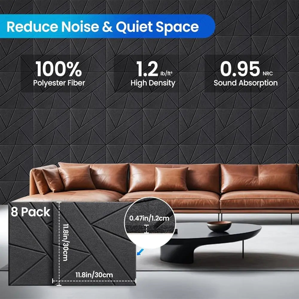 Self-Adhesive Acoustic Panels High Density Polyester Fiber Felt Panels Mute Sound Absorption Soundproof Panels KTV Vue