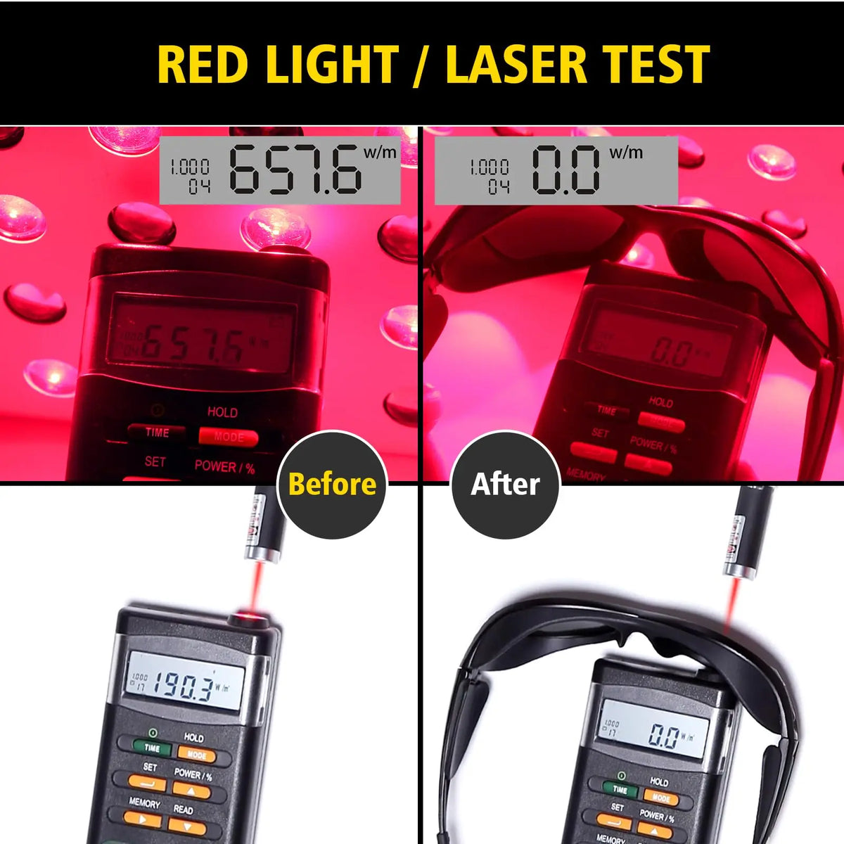 Laser Goggles All Wavelength 200-2000nm Safety Glasses for Dental Hair Removal Radiation Protection Protective Industrial IR IPL Vue