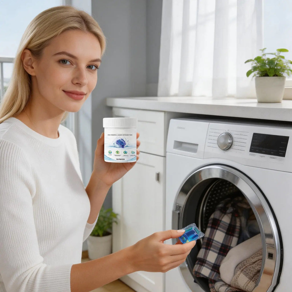 4in1 Laundry Stain Remover Pods, Portable Washing Machine Detergent Pacs, Multi-Use Cleaning Pods for Home Travel Business Trip Vue