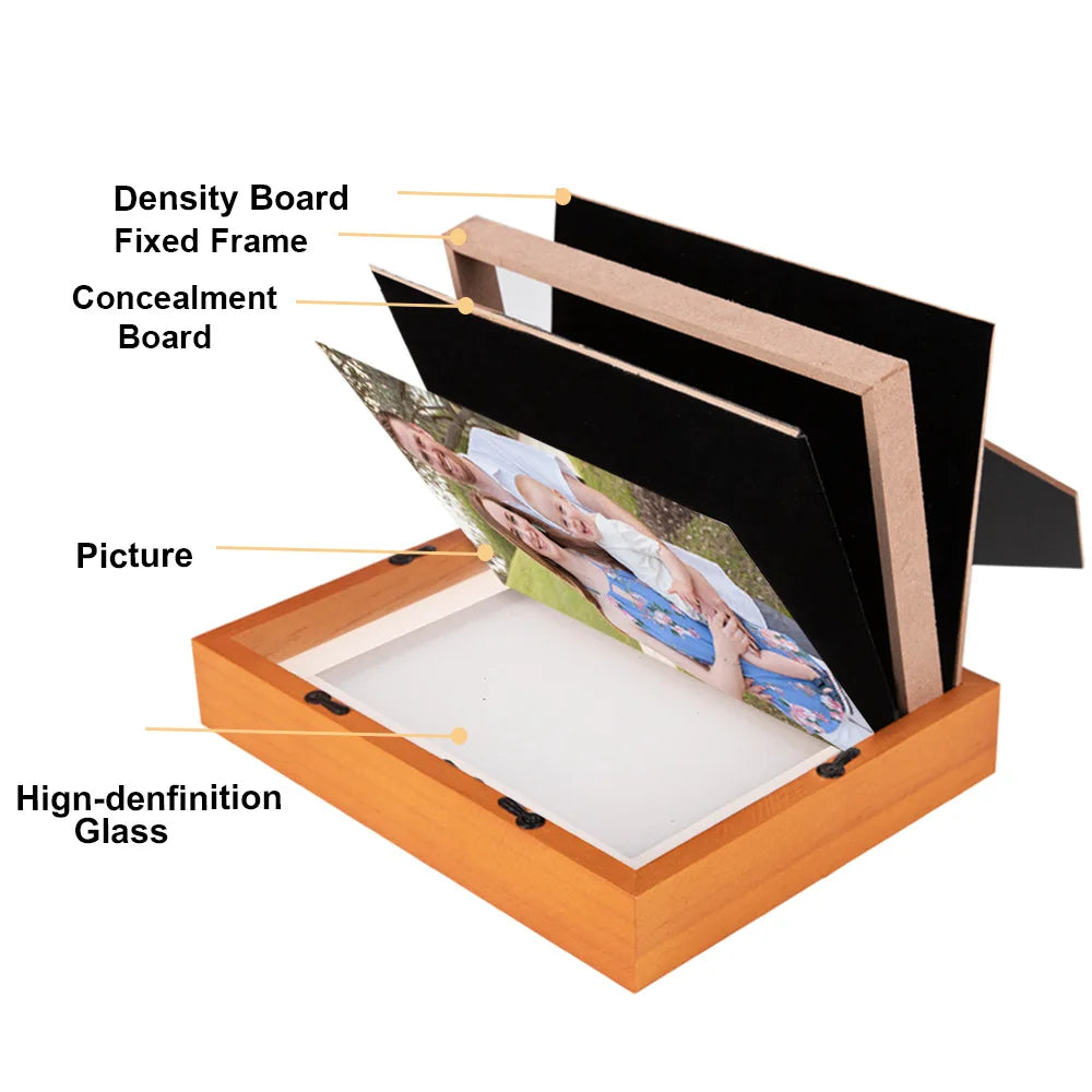 Hidden Storage Compartment Photo Frame Sight Secret Hide Cash Jewelry Necklace Key For Home Office Money Safe Box Christmas Gift Vue