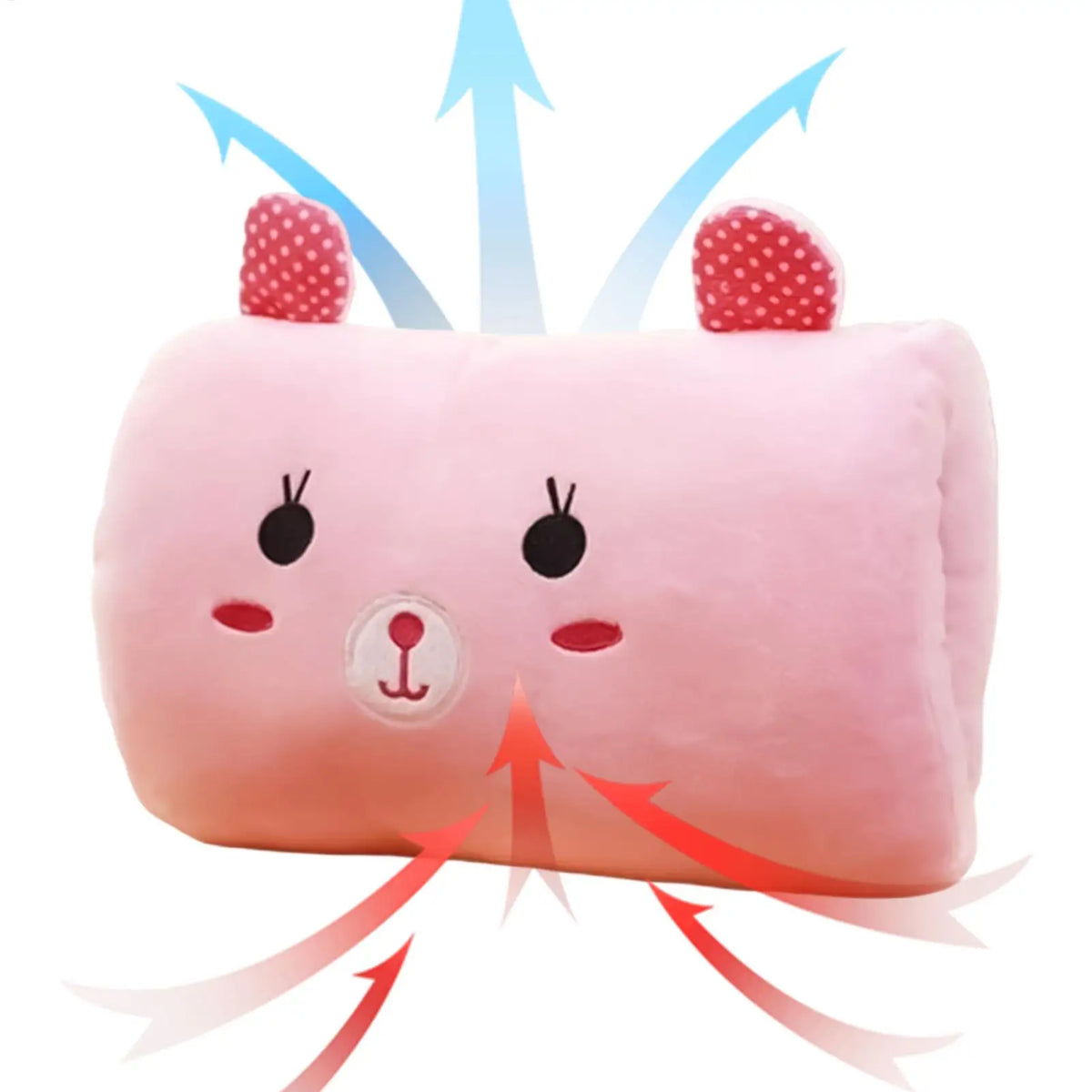 Hand Warmer Pillow Bunny Shape Hand Muff Throw Pillow for Kids Classroom Travel Napping Winter School Home Cold Weather Vue