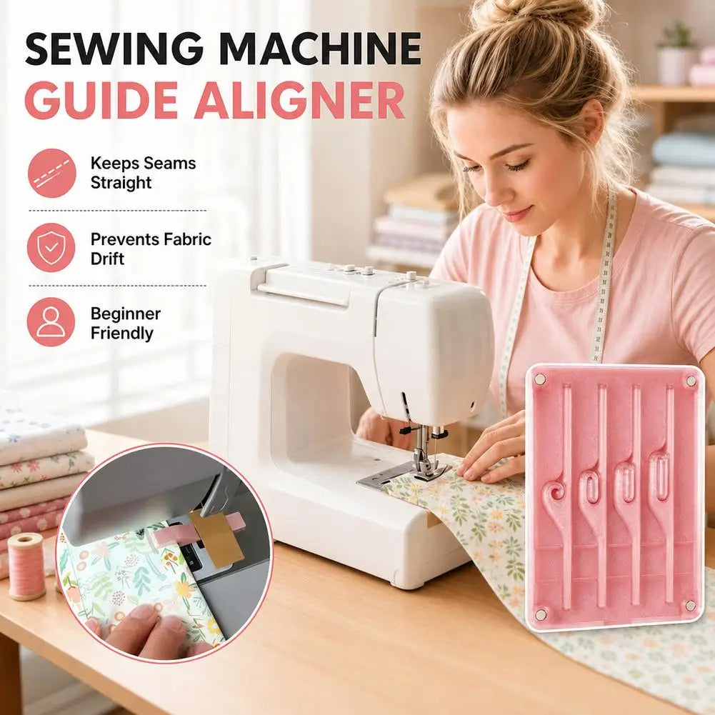 Sewing Machine Guide Aligner Straight Line Seam Guide Fabric Edge Positioning Tool for Home Quilting DIY Sewing Beginner Vue