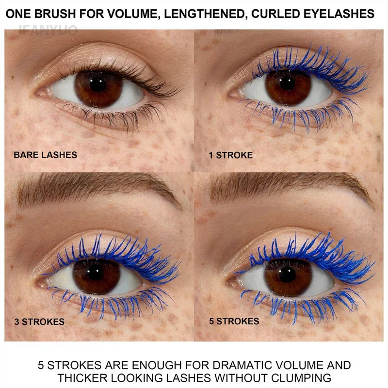 Pink Brown Eyelashes Mascara Colorful Stage Makeup Colored Mascara Cream Blue Green Lasting Waterproof Mascara Curling Eyelashes Vue