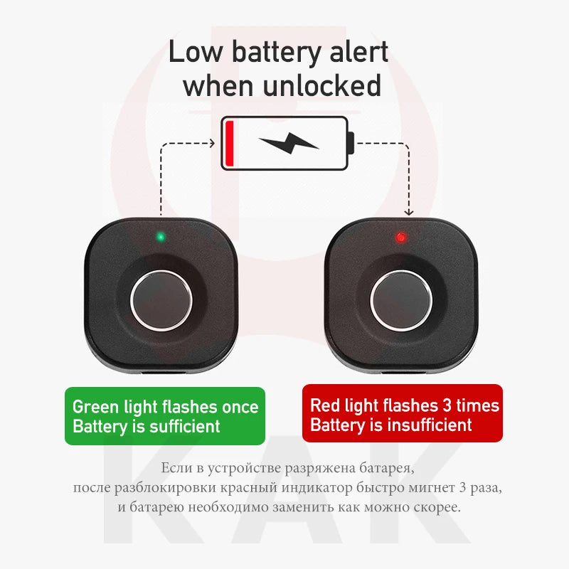 KAK Biometric Fingerprint Lock Black Keyless Cabinet Lock Smart Drawer Locks Anti-theft Door Lock Long Standby Time Door Hardwar Vue