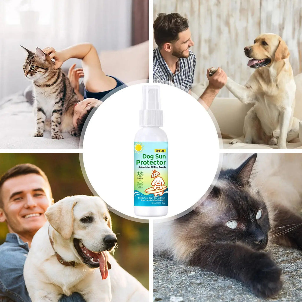 50ml Dog Sunscreen Spray SPF 25 UV Defense Body Sun Protection for Outdoor Beach Camping Hiking Park Backyard Travel Vue