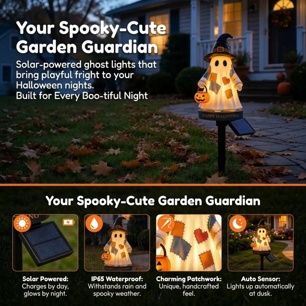 Waterproof Solar Garden Stake Lights Auto On/Off LED Garden Light Solar Lawn Light Ghost Shape Unique Shape Solar Path Light Vue
