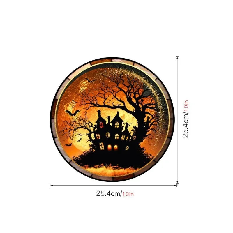 1-10PCS Halloween Static Window Cling Adhesive Free Removable Pumpkin Ghost Decal for Party Home Glass Decor Spooky Vue