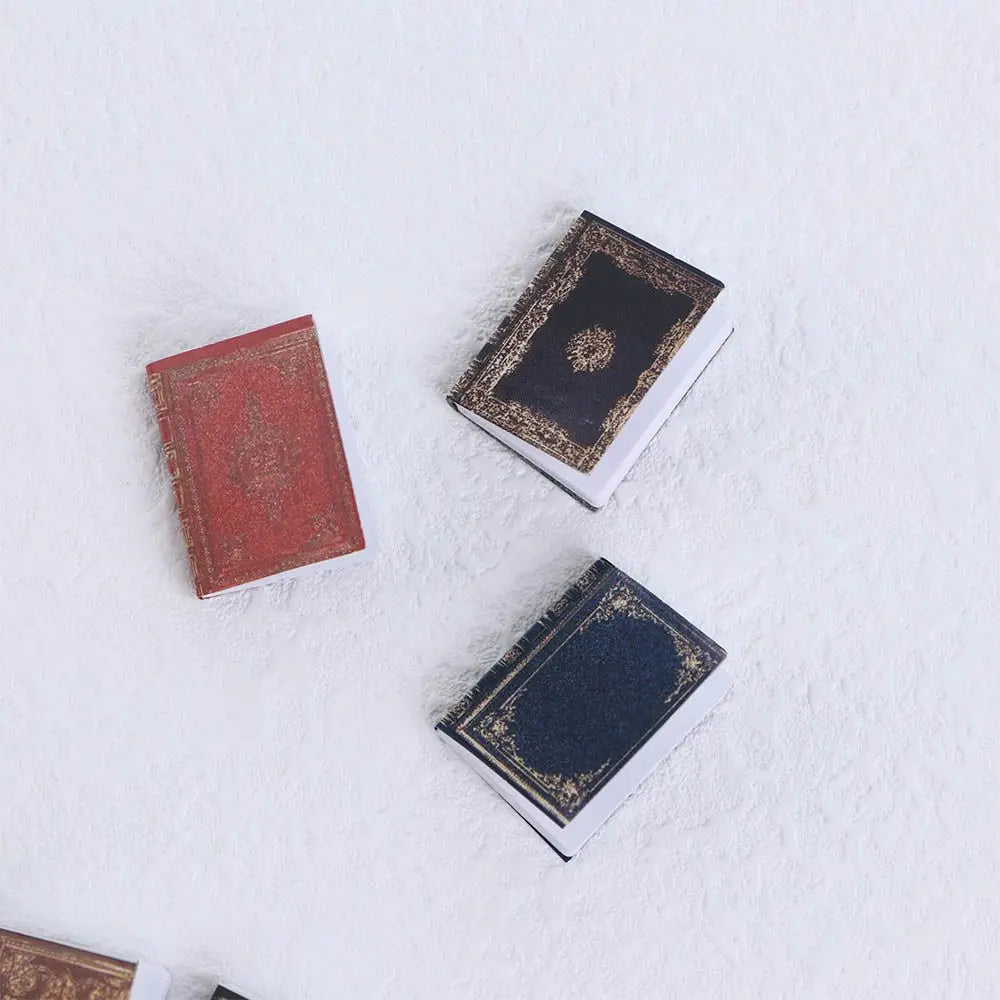 1:12 Scale Vintage Classical European Style Dollhouse Decoration Notebook Mini Books Miniature Vue