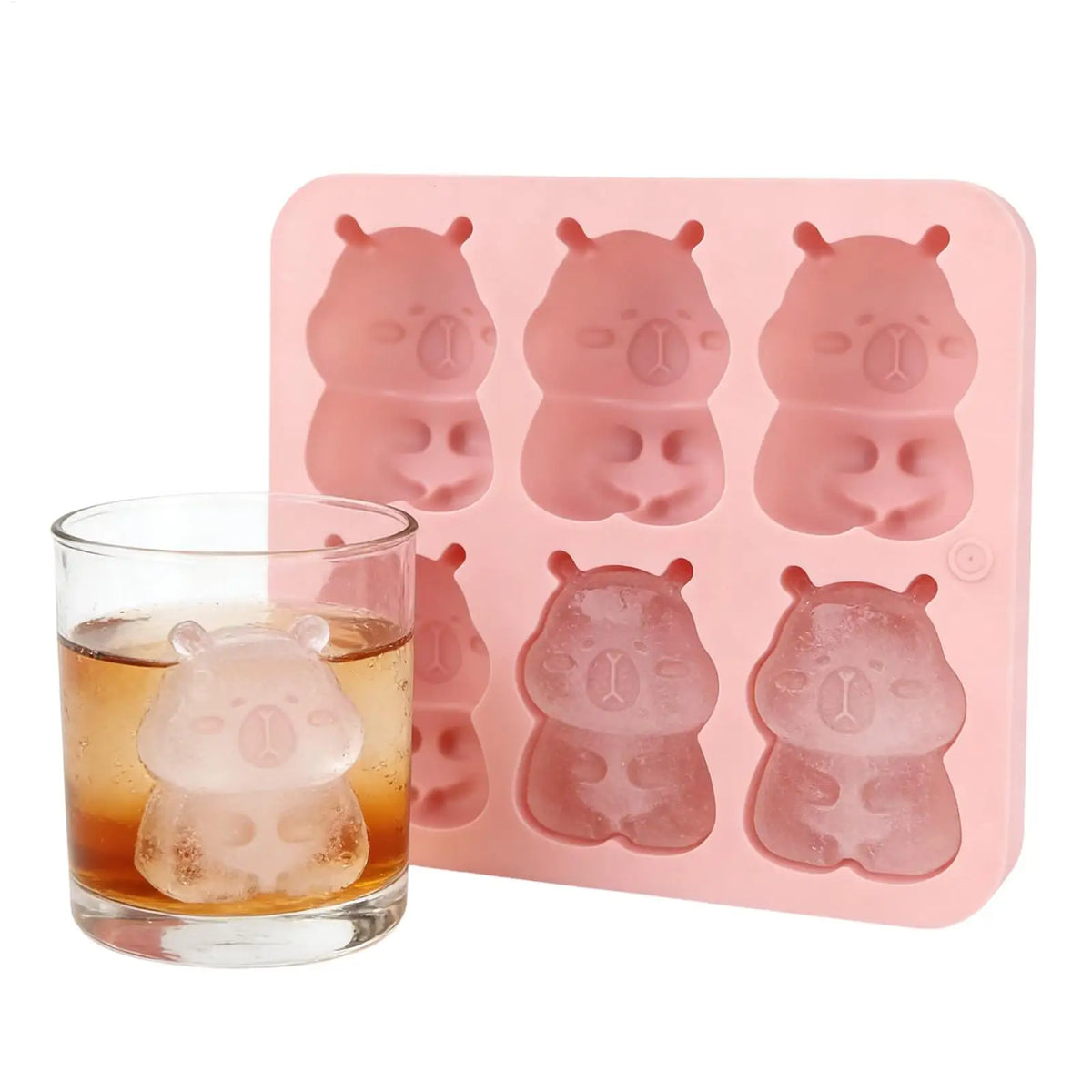 3D Cute Capybara Ice Mold Funny Animal Shape Ice Maker for Beverage Juice Cocktail Snacks Home Bar Party Kitchen Gadgets Vue