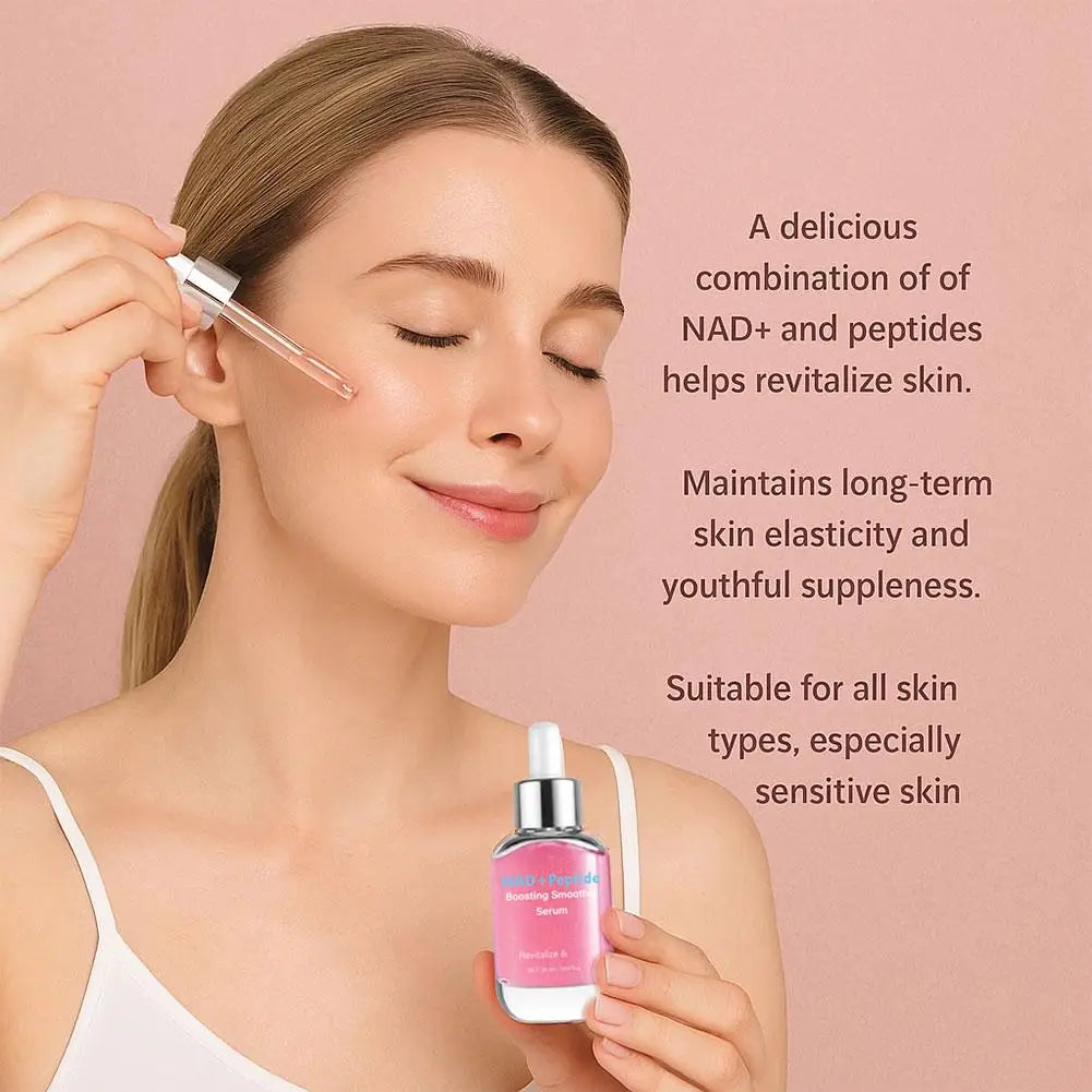 Original Korean Essence NAD+ Peptide Boosting Smooth Serum Revitalize Firming Repair Barriers Peach Whitening Facial Skin Care Vue