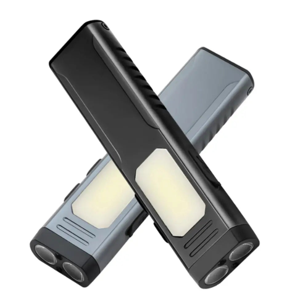 Dual XTE Lights USB Rechargeable Flashlight Magnetic Attachment Audible Buzzer COB LED Floodlight Rechargeable Flash Light Vue
