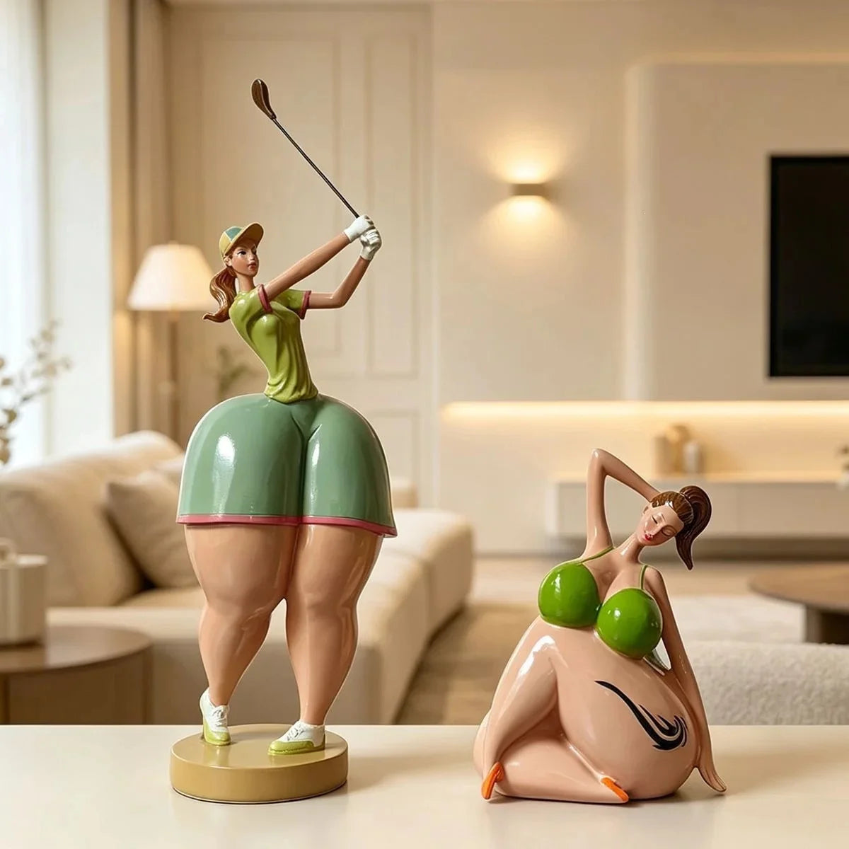 Resin Goddess Sculpture Female Figurine Modern Nordic Art Desk Statue Table Ornament Living Room Bedroom Office Shelf Decor Gift Vue