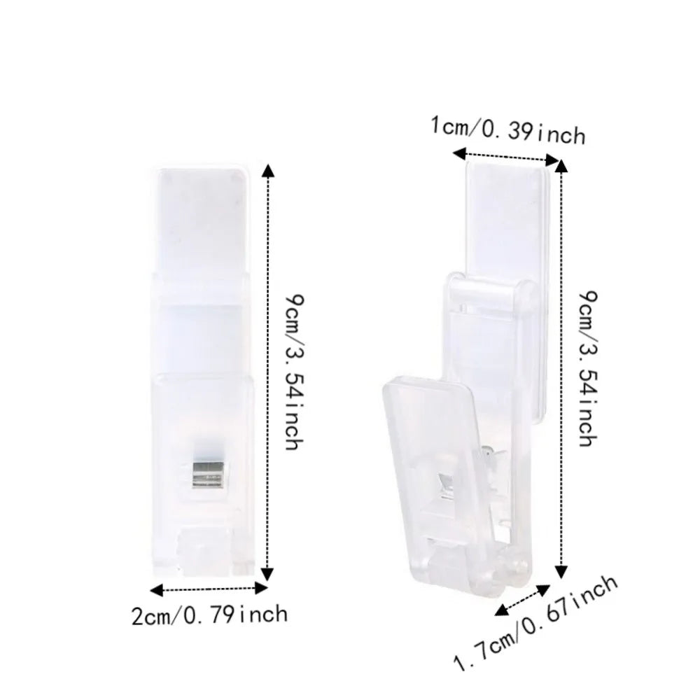 6PCS Creative Plastic Folding Hanging Clip No-Punch Self Adhesive Glove Clips Anti-slip Dishcloth Clips Living Room Vue